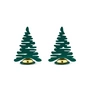 Alessi - Bark for Christmas, Porte-cartes de table, vert (lot de 2)