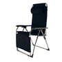 Fiam - Amida Chaise longue de relaxation, aluminium / noir