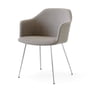 & Tradition - Rely HW35 Chaise avec accoudoirs, chrome / Kvadrat Re-Wool 218