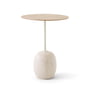 & Tradition - Lato Table d'appoint, H 50 cm / Ø 40 cm, Chêne / Marbre Crema Diva