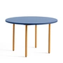 HAY - Two-Colour Table de repas ronde, Ø 120 cm, bleu / ocre