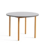 HAY - Two-Colour Table de repas ronde, Ø 105 cm, gris clair / ocre