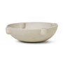 Ferm Living - Bougeoir en céramique en forme de bol, Ø 27 x H 6,8 cm, gris clair