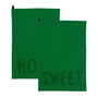 Design Letters - Favourite Torchon, Sweet / Home, vert olive (lot de 2)