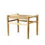 FDB Møbler - J83 Tabouret, chêne huilé / tressage naturel