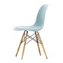 Vitra - Chaise d'appoint Eames en plastique DSW avec coussin d'assise, frêne couleur miel / gris glace (patins en feutre de base foncé)
