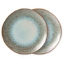 HKliving - 70's Assiette, Ø 27,5 cm, mineral (set de 2)
