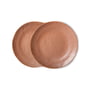 HKliving - Bold & Basic Assiette en céramique, Ø 21.5 cm, brun (lot de 2)