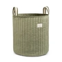 Nobodinoz - Savanna Panier de rangement, Ø 35 x H 40 cm, vert olive