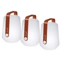 Fermob - Balad Lampe LED rechargeable H 12 cm, ocre rouge (lot de 3)