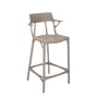 Kartell - AI Chaise de bar recyclée, SH 65 cm, gris