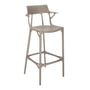 Kartell - AI Chaise de bar recyclée, SH 75 cm, gris