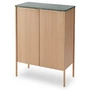 Fritz Hansen - Skagerak Jut High Cabinet, chêne huilé / marbre vert / laiton