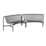 HAY - Palissade Park Dining Bench , In / In (set de 2), anthracite