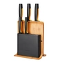 Fiskars - Functional Form Bloc à couteaux en bambou avec 5 couteaux (6 pièces)
