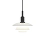 Louis Poulsen - PH 3/3 Lampe suspendue, noir / verre opale