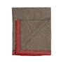 Røros Tweed - Una Couverture en laine 200 x 150 cm, bicolore rouge / vert