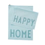 Design Letters - Favourite Torchon, Happy / Home, light blue (set de 2)