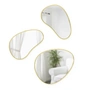 Umbra - Hubba Pebble Miroir mural, set de 3, laiton