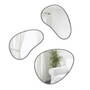 Umbra - Hubba Pebble Miroir mural, set de 3, titane