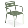 Emu - Star Outdoor Chaise avec accoudoirs, vert militaire