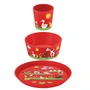 Koziol - Connect Set de vaisselle pour enfants Farm, organic red (set de 3)