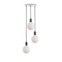 Tala - Graphite Triple Set de lampes suspendues, avec 3 ampoules LED Sphere IV E27, blanc / aluminium anodisé