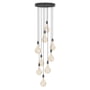 Tala - Graphite Nine Set de lampes suspendues, y compris 9 x Voronoi II ampoules LED E27, noir / aluminium anodisé