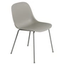 Muuto - Fiber Side Chair Tube Base, gris recyclé