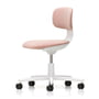 Vitra - Rookie Chaise de bureau, soft grey / Tress rose pâle (roulettes pour sols durs)