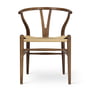 Carl Hansen - CH24 Wishbone Chair , chêne teinté fumé / tressage naturel