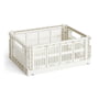 Hay - Colour Crate Corbeille M, 34,5 x 26,5 cm, off white, recycled