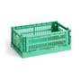 Hay - Colour Crate Panier S, 26,5 x 17 cm, dark mint , recycled