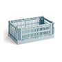 Hay - Colour Crate Panier S, 26,5 x 17 cm, dusty blue, recycled