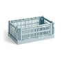HAY - Colour Crate Panier S, 26,5 x 17 cm, dusty blue, recycled