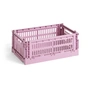 HAY - Colour Crate Panier S, 26,5 x 17 cm, dusty rose, recycled