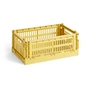 HAY - Colour Crate Panier S, 26,5 x 17 cm, dusty yellow, recycled