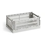 HAY - Colour Crate Panier S, 26,5 x 17 cm, light grey, recycled