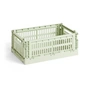 HAY - Colour Crate Panier S, 26,5 x 17 cm, mint, recycled
