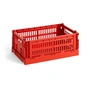 HAY - Colour Crate Panier S, 26,5 x 17 cm, red, recycled