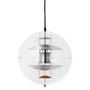 Verpan - VP Globe Lampe suspendue Ø 40 cm, aluminium brossé / transparent