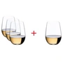 Riedel - O Wine Verres à vin, Riesling / Sauvignon, transparent, 375 ml (3+1 gratuit)