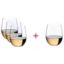 Riedel - O Wine Verres à vin, Viognier / Chardonnay, transparent, 320 ml (3+1 gratuit)
