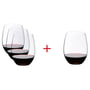 Riedel - O Wine Verres à vin, Cabernet / Merlot, transparent, 600 ml (3+1 gratuit)