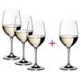 Riedel - Vinum Verres à vin, Viognier / Chardonnay, transparent, 350 ml (3+1 gratuit)