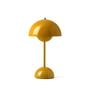 & Tradition - Flowerpot Lampe de table rechargeable VP9 avec câble de recharge magnétique, brillant, moutarde