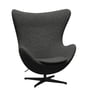 Fritz Hansen - Egg Chair, PVD noir / Vanir Granite brun 373 (édition anniversaire 2022)
