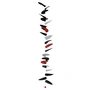 Flensted Mobiles - Turning Leaves Mobil, large, noir / blanc / rouge