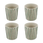 Koziol - Connect Gobelets, Monstera stripes, 190 ml, sable, (lot de 4)