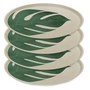Koziol - Connect Assiette, Monstera leaf, Ø 2 5. 5 cm, sable (set de 4)